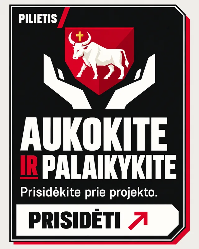 Aukokite ir palaikykite. Prisidėkite prie projekto – prisidėti.